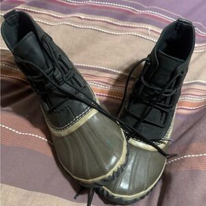 SOREL  Out N About Black Duck Waterproof Ankle Boots